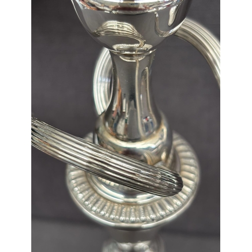 2 - Pair of Beautiful Tall Sterling Silver 3-Arm Candelabras with Intertwined Arm Design (Excellent Cond... 