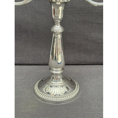2 - Pair of Beautiful Tall Sterling Silver 3-Arm Candelabras with Intertwined Arm Design (Excellent Cond... 