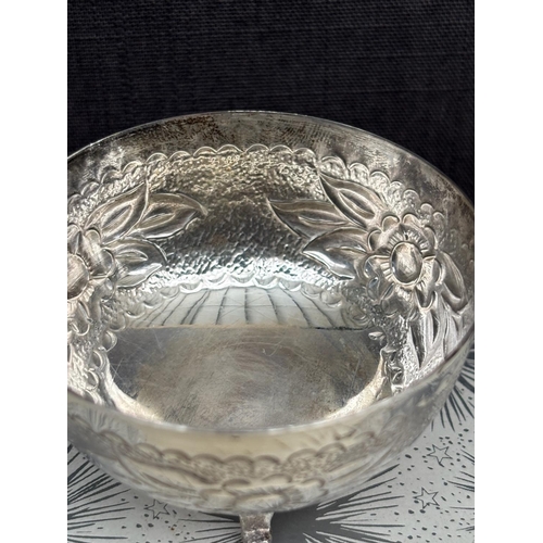 8 - Small Vintage Cypriot Handmade Silver 830 Engraved Bowl (49gr -7cm Diameter)