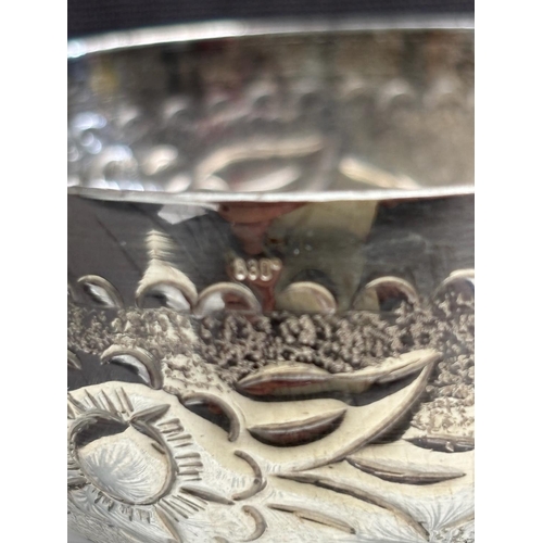 8 - Small Vintage Cypriot Handmade Silver 830 Engraved Bowl (49gr -7cm Diameter)