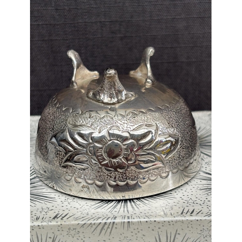 8 - Small Vintage Cypriot Handmade Silver 830 Engraved Bowl (49gr -7cm Diameter)