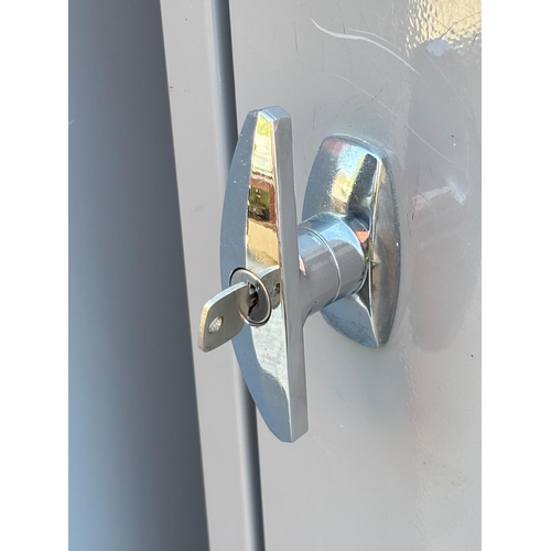 15A - Metal Storage Cabinet in Light Gray Finish with a Single Door and Lockable Handle (50 W. x 55 d. x 1... 