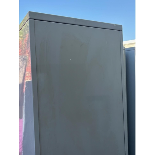 15A - Metal Storage Cabinet in Light Gray Finish with a Single Door and Lockable Handle (50 W. x 55 d. x 1... 