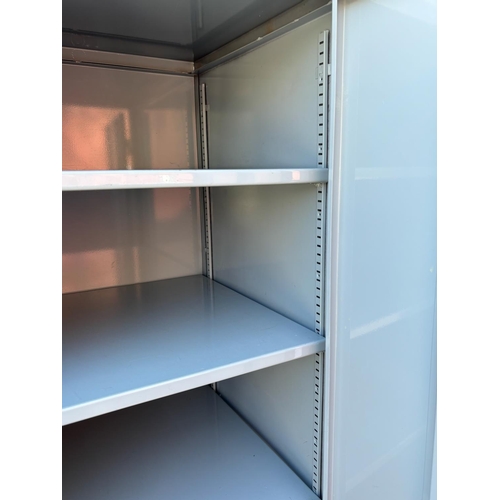 15A - Metal Storage Cabinet in Light Gray Finish with a Single Door and Lockable Handle (50 W. x 55 d. x 1... 