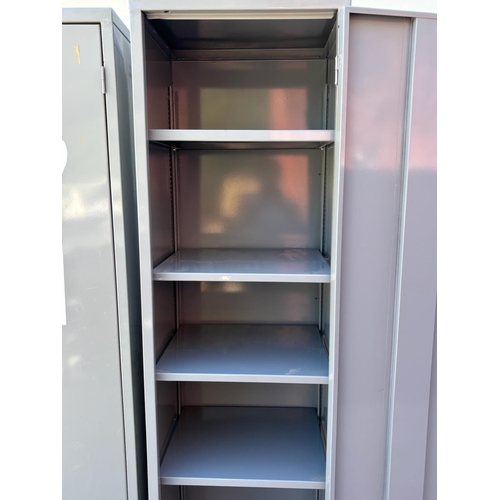 15B - Metal Storage Cabinet in Light Gray Finish with a Single Door and Lockable Handle (50 W. x 55 d. x 1... 