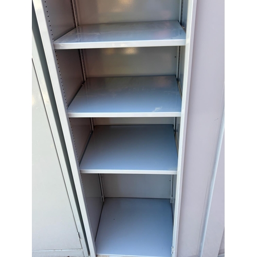15B - Metal Storage Cabinet in Light Gray Finish with a Single Door and Lockable Handle (50 W. x 55 d. x 1... 