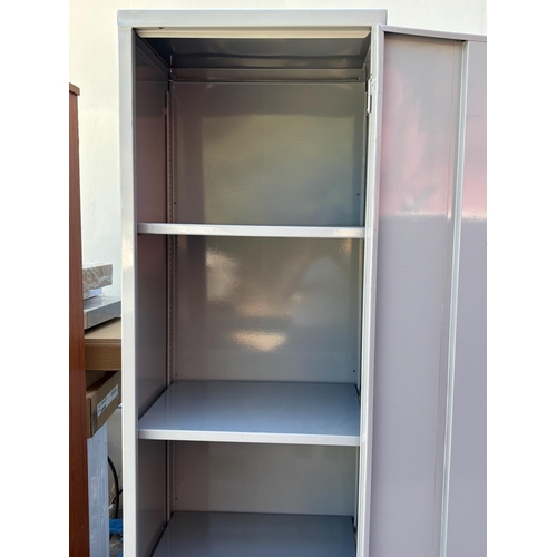 15C - Metal Storage Cabinet in Light Gray Finish with a Single Door and Lockable Handle (50 W. x 55 d. x 1... 
