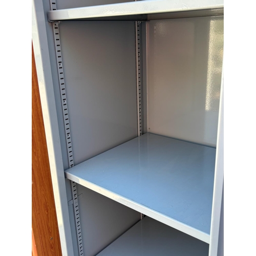 15C - Metal Storage Cabinet in Light Gray Finish with a Single Door and Lockable Handle (50 W. x 55 d. x 1... 