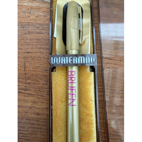 Vintage Waterman Ballpoint Pen with Promotional Branding Text 'Brufen ...