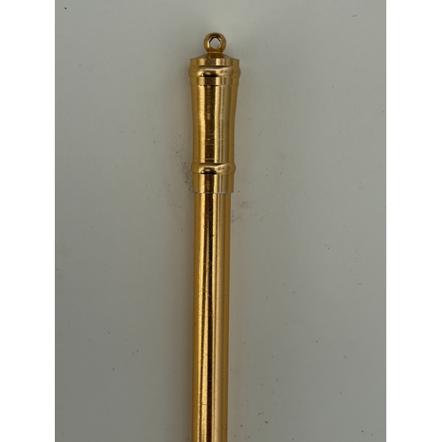 Vintage Platignum Gold Plated Ring Tip Ballpoint Pen, Made in UK