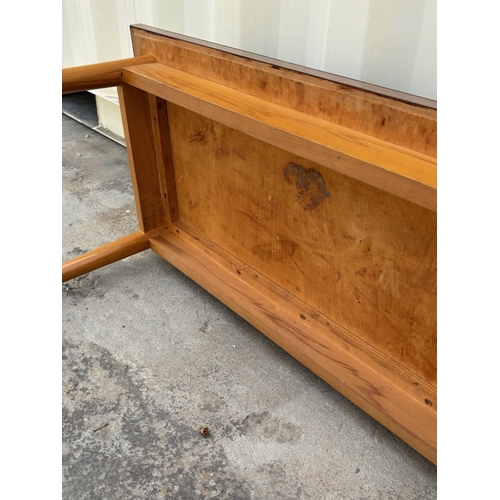 Retro Wooden Coffee Table with Slender, Tapered Legs and Formica Top ...