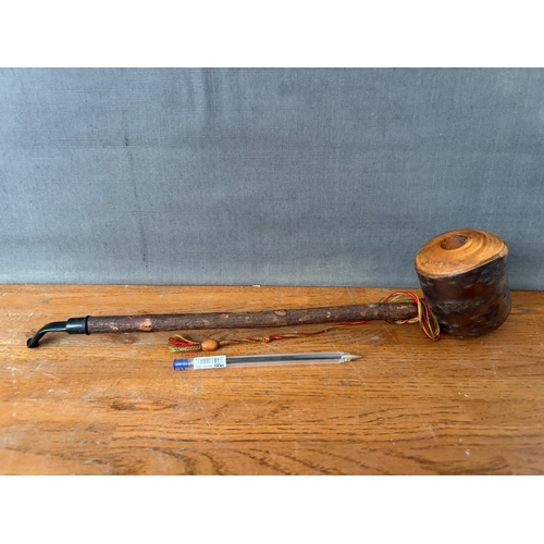 Large Antique Decorative Wooden Smoking Pipe (37cm L.)