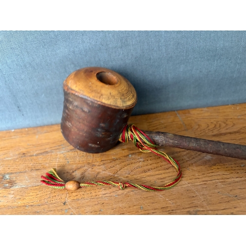 Large Antique Decorative Wooden Smoking Pipe (37cm L.)