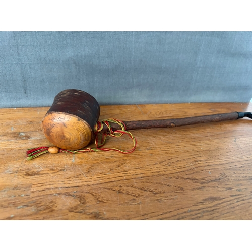 Large Antique Decorative Wooden Smoking Pipe (37cm L.)