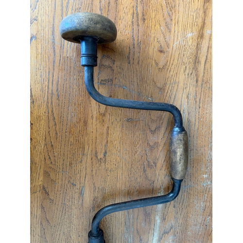 Large Antique Hand Drill (56cm H.)