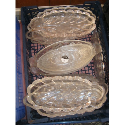 10 - A Selection of 17 Glass Serving Dishes