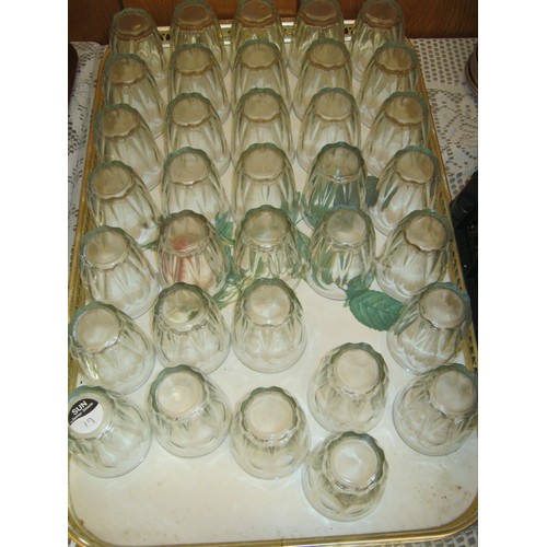 19 - A Tray of 35 Fruit Juice Glasses