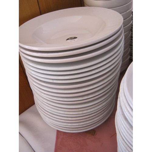 30 - 21 White Porcelain Soup Bowls