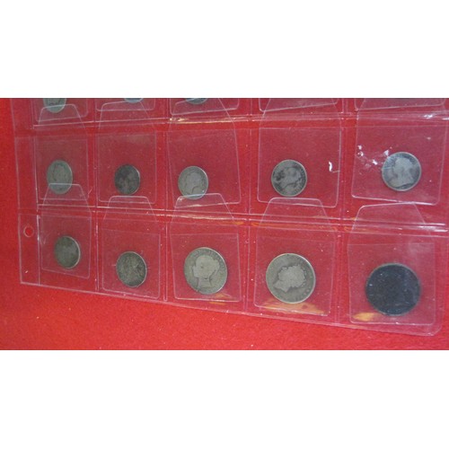 74 - Sheet of assorted silver coins