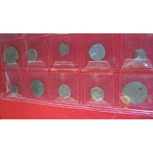 75 - Sheet of ancient coins, incl. lead token