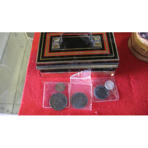 71 - Box of coins inc. 1/2d 1805 George III