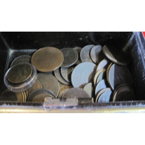 71 - Box of coins inc. 1/2d 1805 George III