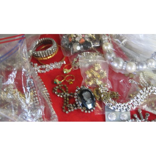 120 - Vintage to now mostly rhinestone costume jewellery
(some stones missing)
A few items may need repair