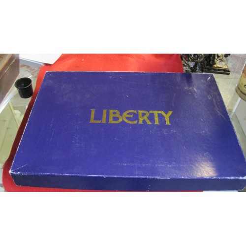 69 - Liberty green velvet scarf in box