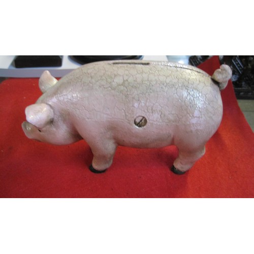 37 - Cast Iron pig money box