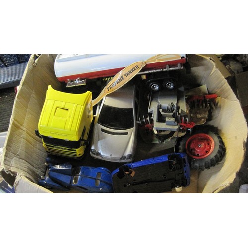 228 - A collection of toy cars, playworn, including Corgi and others