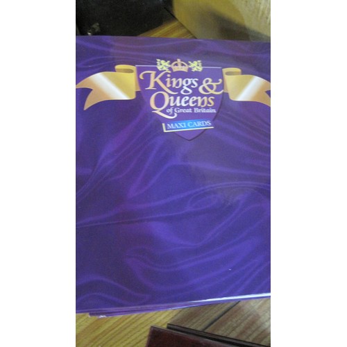 25 - A set of 'Kings & Queens' Magazines in binders plus 2 boxes of matching medals featuring coats of ar... 