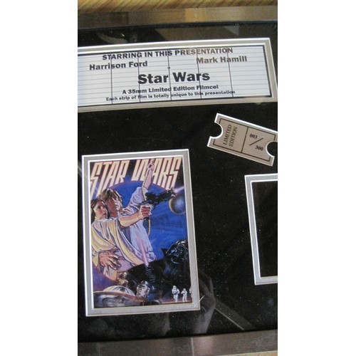 4 - A Set of 3 'Star Wars' Film Cells, Frames and Glazed