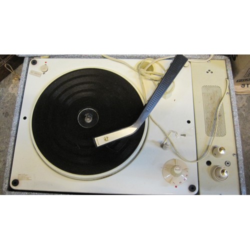 87 - A Vintage Portable Record Player with Pathe tone arm by Radialva