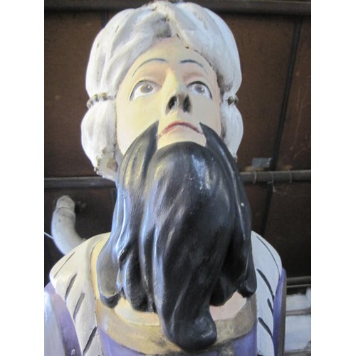 184 - A fibreglass reproduction of the figurehead of a sailing ship in the form of Saladin (Al-Nasir Salah... 