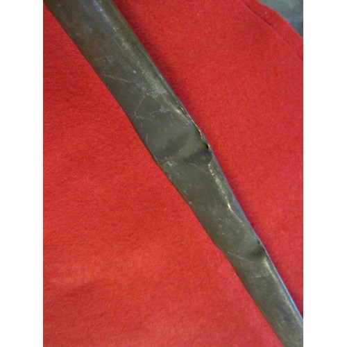 188 - An antique sword with USN cast into handguard, with metal scabbard, scabbard a/f (split to shaft), c... 