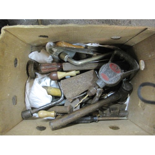 292 - Box of vintage tools