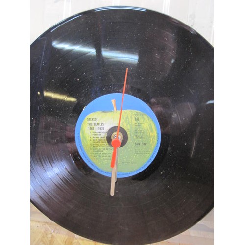 323 - A clock made from a Beatles LP