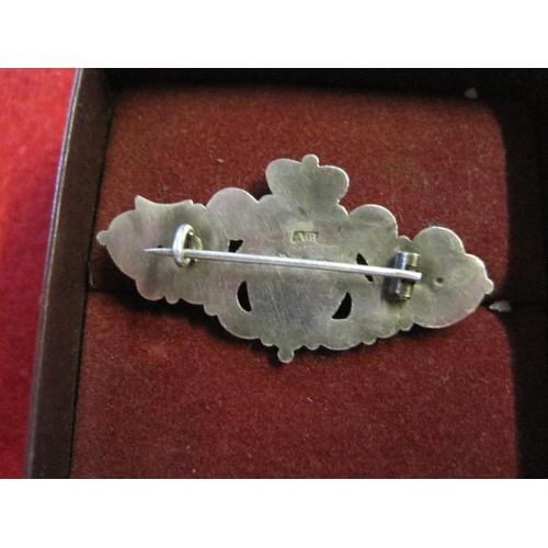 135 - An 1896 Silver Brooch to celebrate the jubilee of HM Queen Victoria featuring the numbers '37 97' su... 