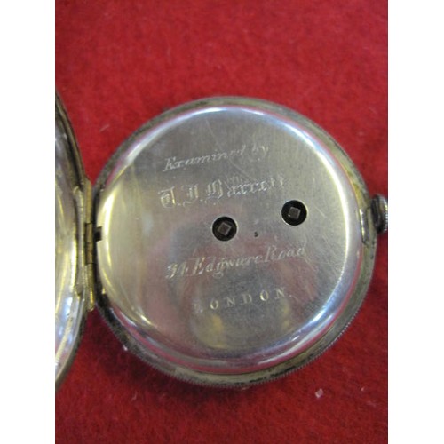 327 - A key wind antique pocket watch in working order