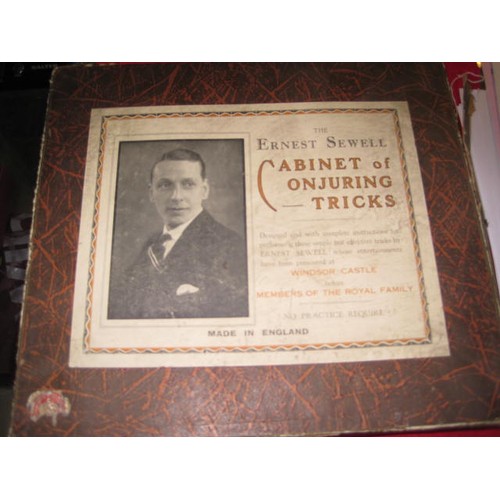 297 - The Ernest Sewell 'Cabinet of Conjuring Tricks' boxed, mainly complete, Edwardian magic set