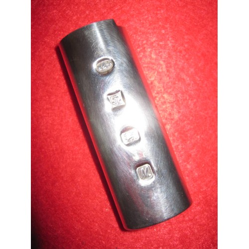 280 - A hallmarked silver slip case for a cigarette lighter