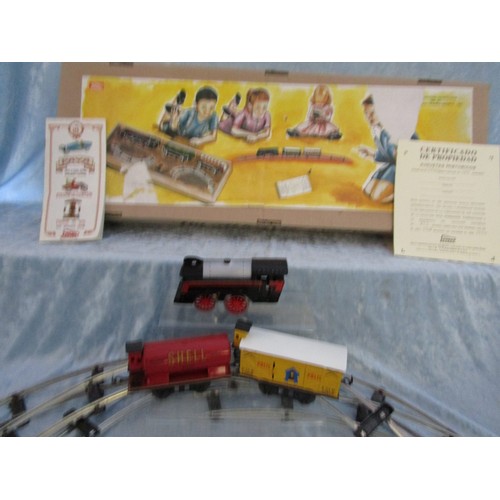 267 - 2 reproduction limited edition tinplate trains