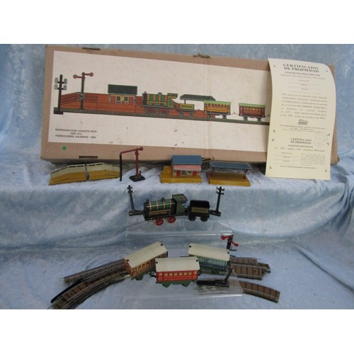 267 - 2 reproduction limited edition tinplate trains