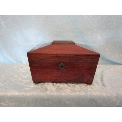 317 - Mid-Victorian tea caddy with internal lids