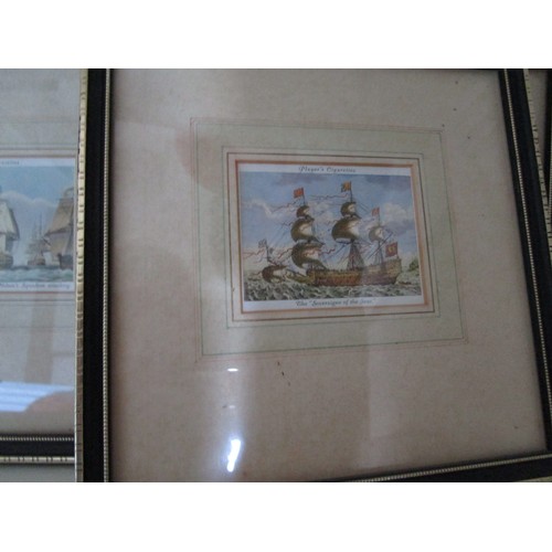 16 - 6 F&G nautical cigarette card prints featuring large format Player's cards from the series 'Old Nava... 