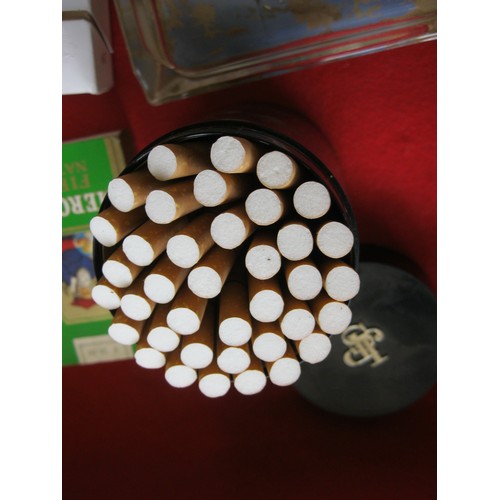 261 - A vintage JPS SPecial 50 cigarette drum containing 38 cigarettes (yes, I did smoke some, they're qui... 