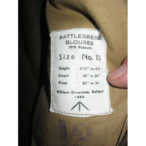 162 - A 1949 Pattern Battledress blouse dated 1953, size 13, in good condition, no badges or patches