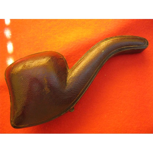 260 - A cased antique smoker's Meerschaum pipe, the bowl carved into the shape of a Victorian lady. Carvin... 