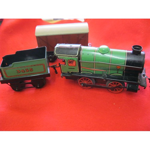 274 - A Hornby Type M1 Locomotive and Tender in good order, plus a goods wagon