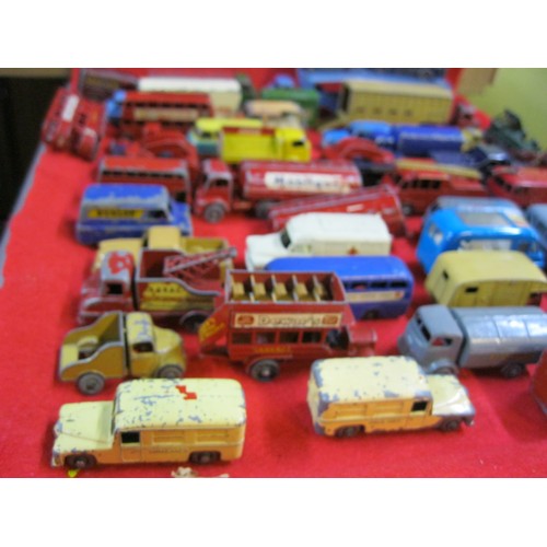 309 - An assortment of vintage Matchbox and Lesney toy cars mainly commercial vehicles including Pickford'... 